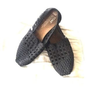 Toms Black Wicker Shoes
